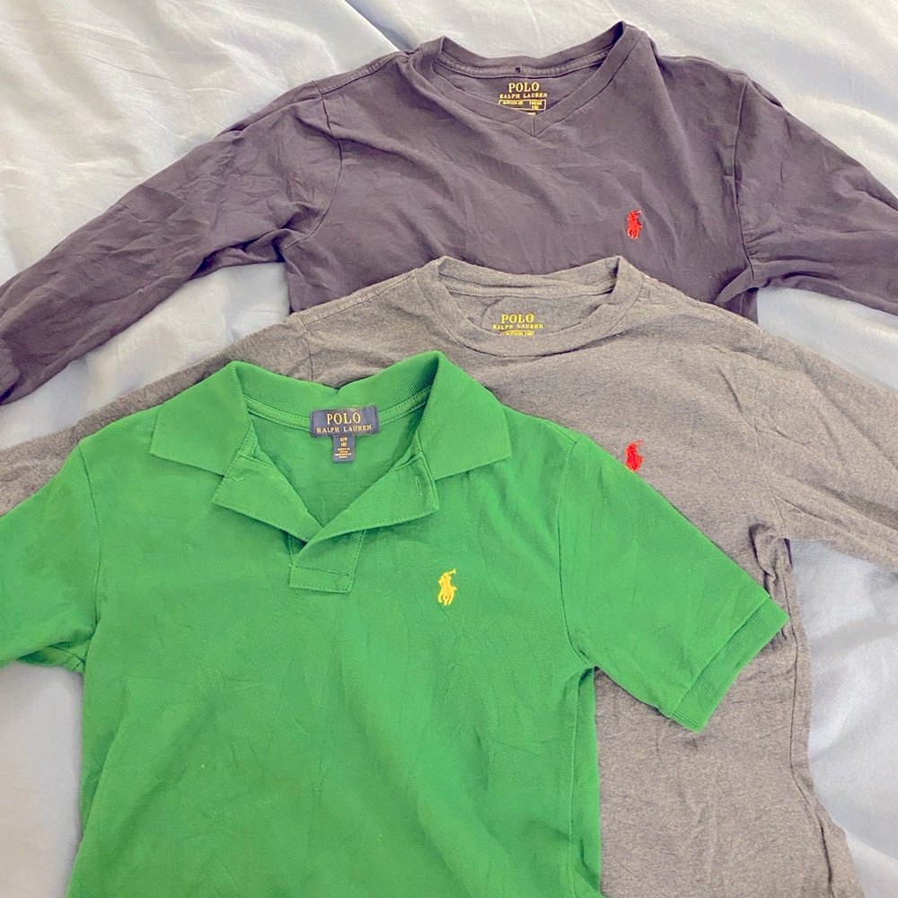 Lot of 3 boys size small Polo Ralph Lauren shirts